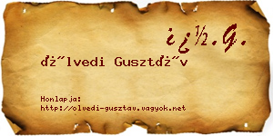 Ölvedi Gusztáv névjegykártya