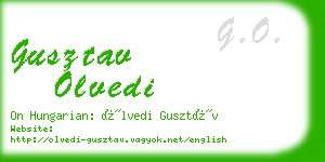 gusztav olvedi business card